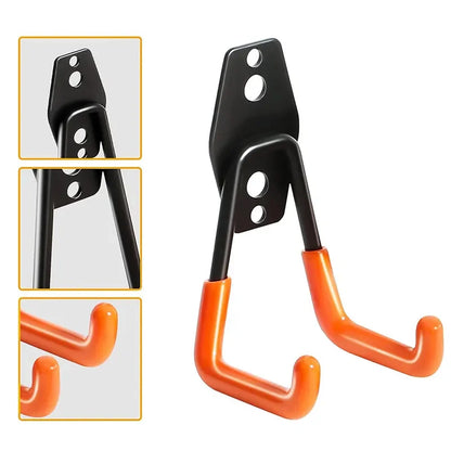 Bicycle Garage Heavy Storage Hook Warehouse Hardware Strong Load-Bearing Small/Medium Square Hook Tool Storage Wall Metal Hook Leedoar