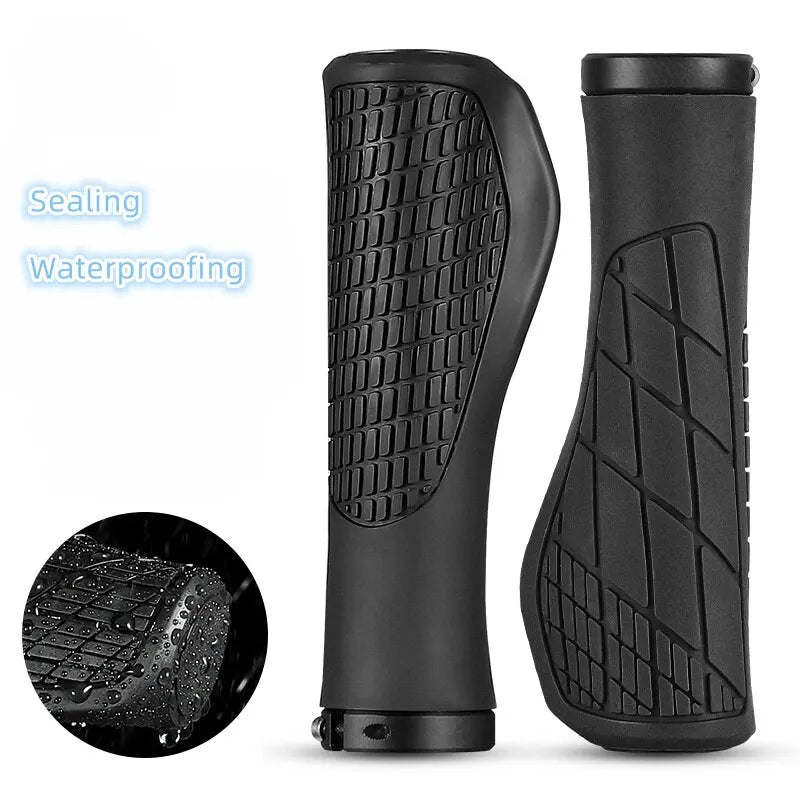 Bicycle Grips Soft Rubber For MTB Mountain Bike Shockproof Anti-Slip Handlebar Cover Lock On Ergonomic Cycling Handle Bar Parts Leedoar