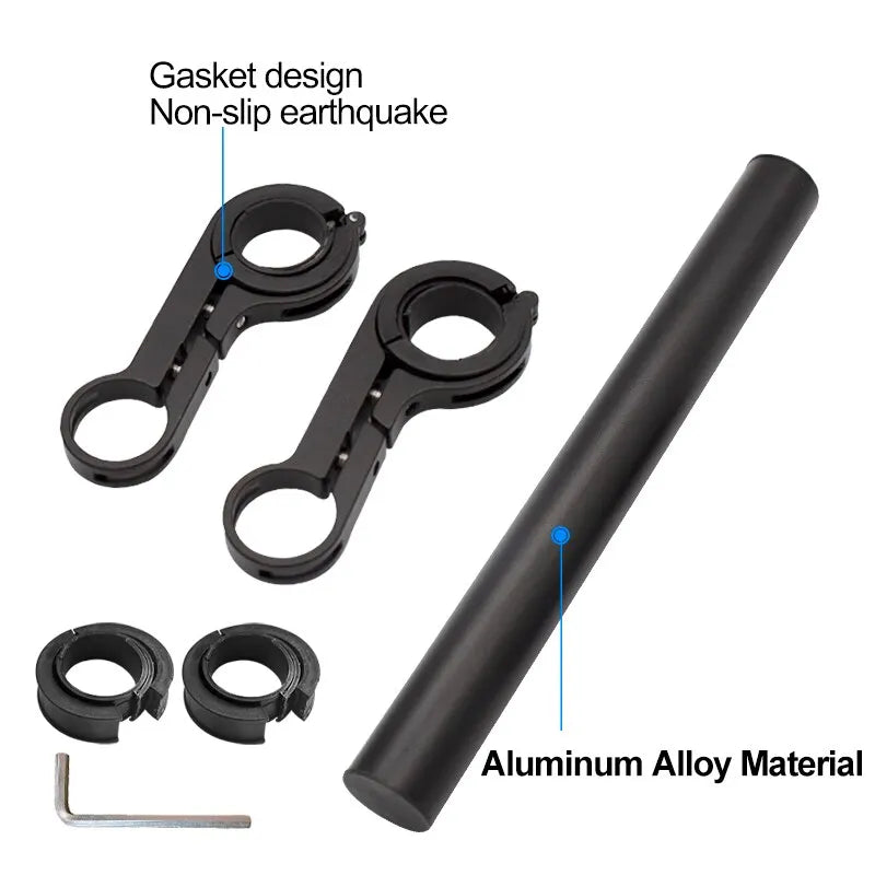 Bicycle Handlebar Extension Bracket Extension Frame Carbon Tube Double Frame Extension Frame Riding Frame Bicycle Clip Leedoar