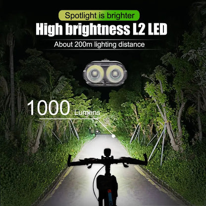 Bicycle Light 1000Lumen 4000mAh Bike Headlight Power Bank Flashlight Handlebar USB Charging MTB Road Cycling Highlight Leedoar