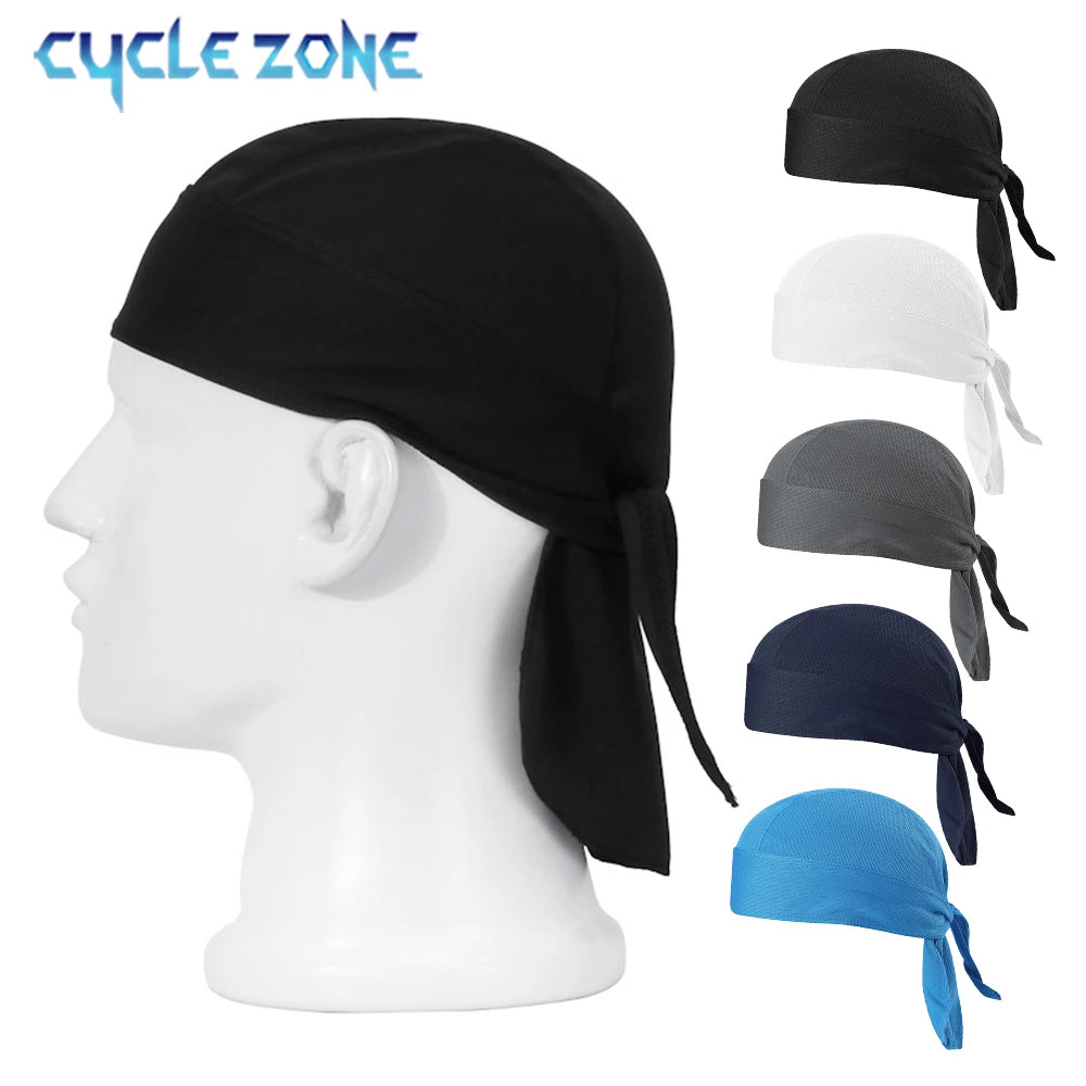 Bicycle Sweat-wicking Cap Beanie Cap Cycling Headscarf Headband Quick-dry Pirate Hat Beanie Hat for Outdoor Cycling Motorcycling Leedoar