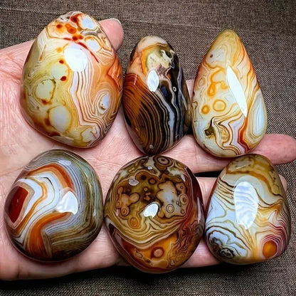 Big Silk Agate Raw Stone Handle Piece No Engraved Pebbles Raw Stone Grab Piece Play Piece DIY Jewelry Gemstones Stone Landscape Leedoar