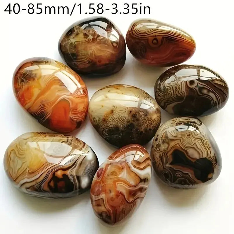 Big Silk Agate Raw Stone Handle Piece No Engraved Pebbles Raw Stone Grab Piece Play Piece DIY Jewelry Gemstones Stone Landscape Leedoar