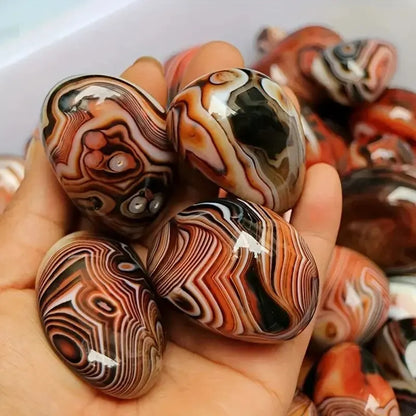 Big Silk Agate Raw Stone Handle Piece No Engraved Pebbles Raw Stone Grab Piece Play Piece DIY Jewelry Gemstones Stone Landscape Leedoar