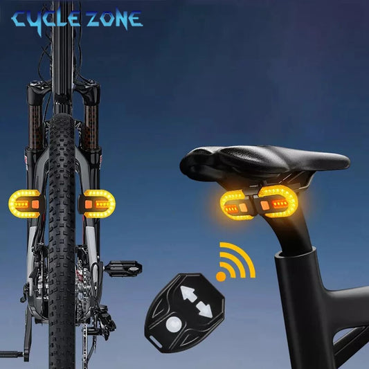 Luz traseira de seta para bicicleta, recarregável por USB, sem fio, LED, luz traseira para scooter, luz traseira de aviso sem fio, acessórios para ciclismo