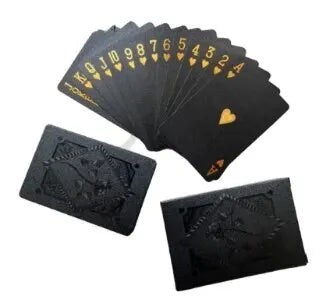 Jogo de cartas de baralho Black Gold Rose à prova d'água Poker Suit Magic Dmagic Package Home Party Board Games Gifts Collection 