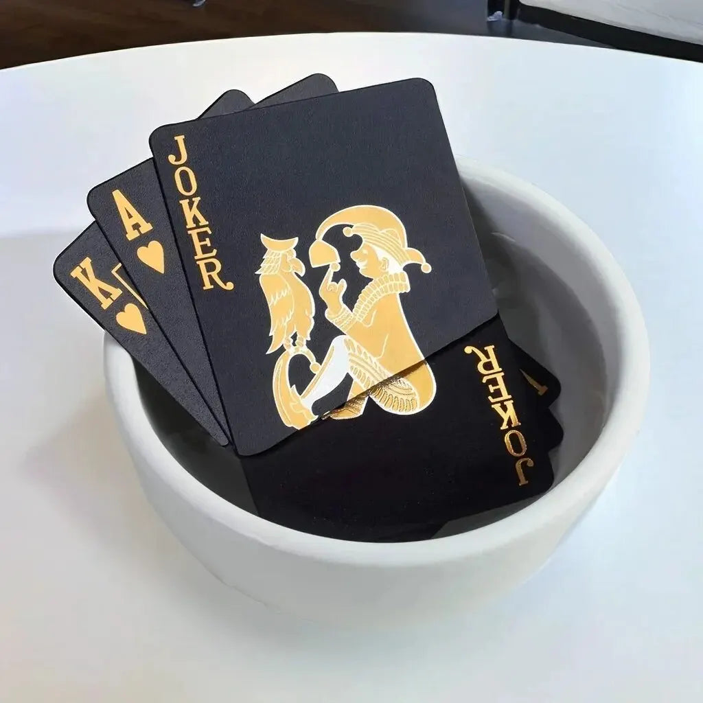 Juego de cartas de juego Black Gold Rose, juego de póquer impermeable, paquete mágico Dmagic, juegos de mesa para fiestas en casa, colección de regalos 