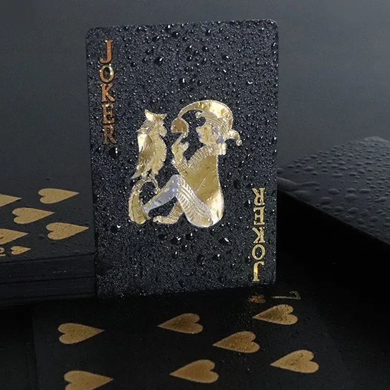 Juego de cartas de juego Black Gold Rose, juego de póquer impermeable, paquete mágico Dmagic, juegos de mesa para fiestas en casa, colección de regalos 