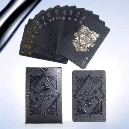 Juego de cartas de juego Black Gold Rose, juego de póquer impermeable, paquete mágico Dmagic, juegos de mesa para fiestas en casa, colección de regalos 