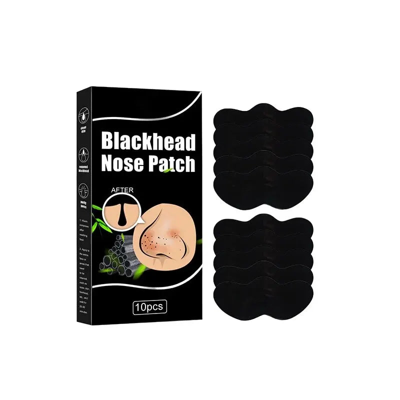 Palillo nasal de cerdo negro con carbón de bambú para eliminar puntos negros, acné, limpiar poros, absorber grasa y suciedad. Película nasal. 