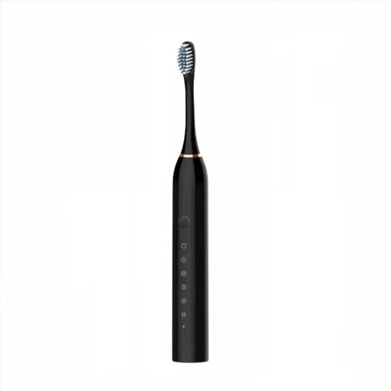 Cepillo de dientes ultrablanqueador Black Series: 4 cabezales y cepillo de dientes ultrasónico recargable por USB 