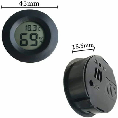 Black White Mini LCD Digital Thermometer Hygrometer Fridge Freezer Temperature Tester Sensor Humidity Meter Detector