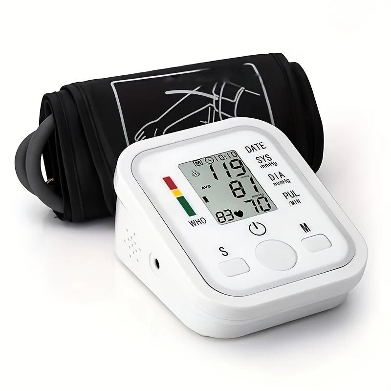 Blood Pressure Monitor Upper Arm Automatic Tonometer Digital Blood Pressure Meter BP Medical Sphygmomanometer Pulse Heart Rate Leedoar