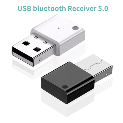 Receptor de áudio para carro Bluetooth 5.0 Mini adaptador USB Dongle sem fio Alto-falantes portáteis Receptor de música para rádio de carro MP3 Player