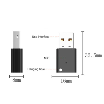 Receptor de áudio para carro Bluetooth 5.0 Mini adaptador USB Dongle sem fio Alto-falantes portáteis Receptor de música para rádio de carro MP3 Player