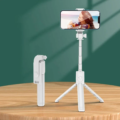 Tripé extensível remoto Bluetooth sem fio Selfie Stick Tripé com luz para iPhone Celular Tiktok Transmissão ao vivo 