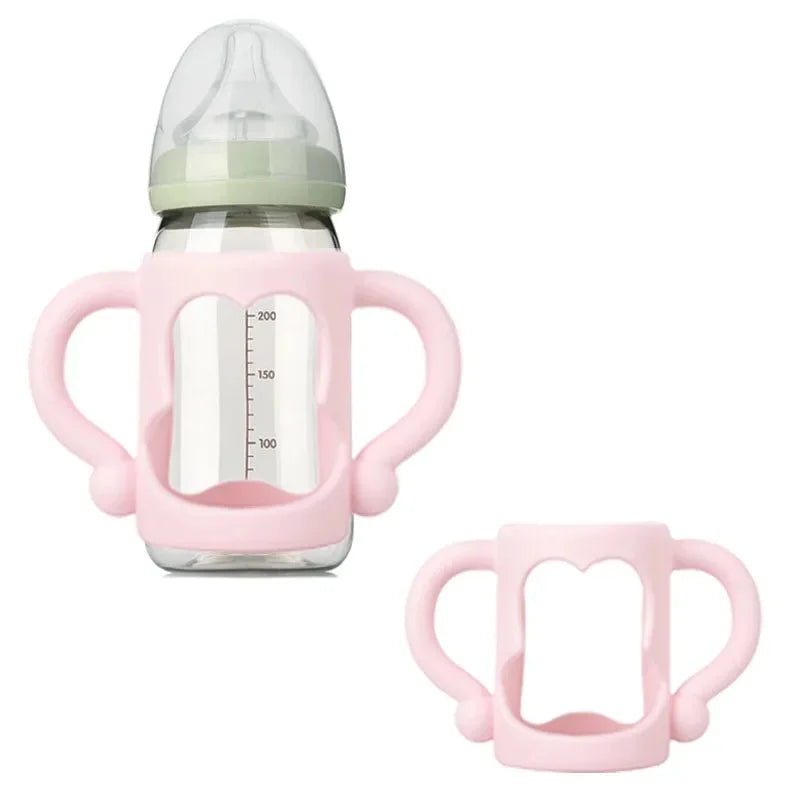 Bottle Universal Silicone Bottle Handle for narrow baby bottles, easy to grip, fits most bottles - BPA free soft silicone Leedoar