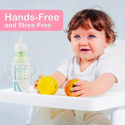 Bottle Universal Silicone Bottle Handle for narrow baby bottles, easy to grip, fits most bottles - BPA free soft silicone Leedoar