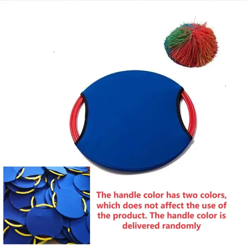 Bouncing Circle Throwing Training Toys Kids Adult Outdoor Interactive Cooperative Games Elastic Paddle Ball Fun Game Leedoar