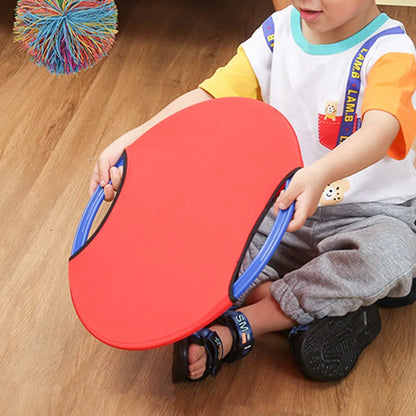 Bouncing Circle Throwing Training Toys Kids Adult Outdoor Interactive Cooperative Games Elastic Paddle Ball Fun Game Leedoar