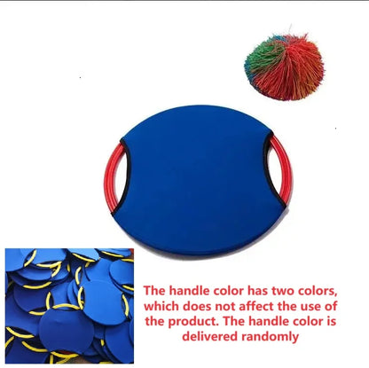 Bouncing Circle Throwing Training Toys Kids Adult Outdoor Interactive Cooperative Games Elastic Paddle Ball Fun Game Leedoar