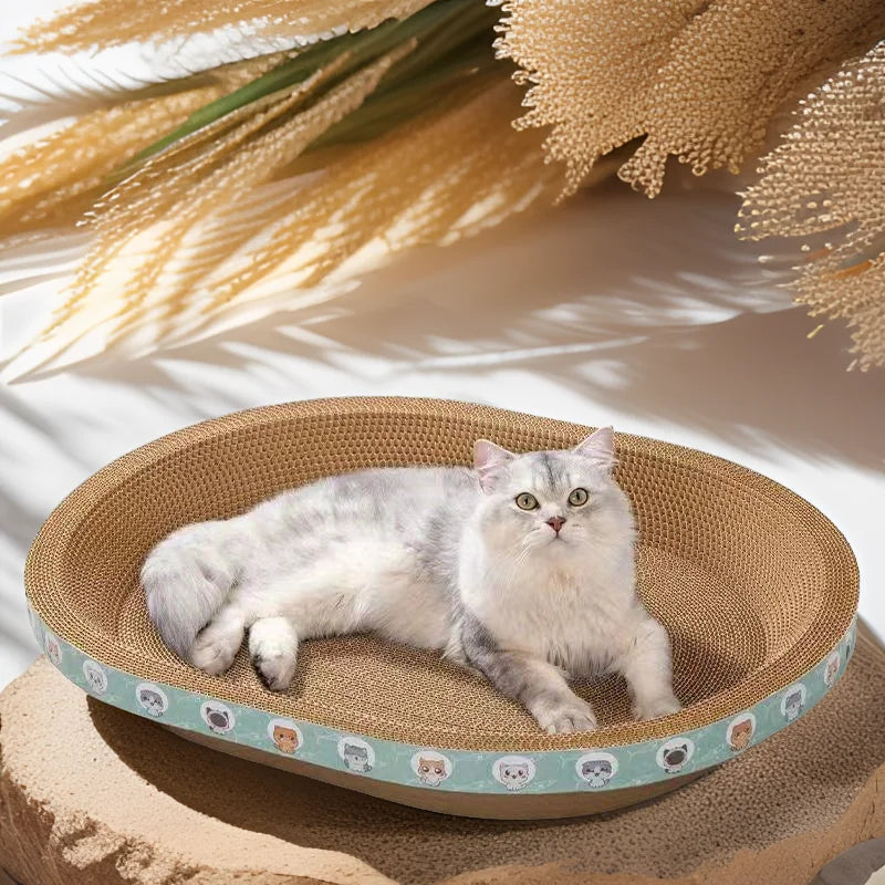 Bowl Shaped Cat Scratching Pad, Dog Cat Scratcher Bed, Corrugated Cat Scratching Nest Cat Claw Grinding Scratcher Toy Leedoar