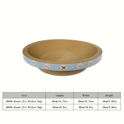 Bowl Shaped Cat Scratching Pad, Dog Cat Scratcher Bed, Corrugated Cat Scratching Nest Cat Claw Grinding Scratcher Toy Leedoar