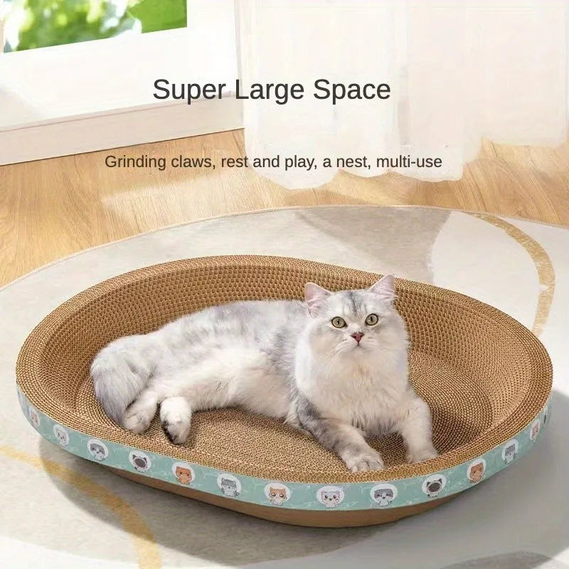 Bowl Shaped Cat Scratching Pad, Dog Cat Scratcher Bed, Corrugated Cat Scratching Nest Cat Claw Grinding Scratcher Toy Leedoar