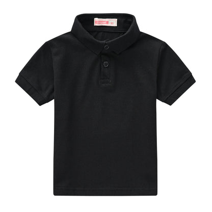 Boys Casual Classic Design Slightly Stretch Cotton POLO, Kids Clothes For Spring Summer Indoor Outdoor Leedoar