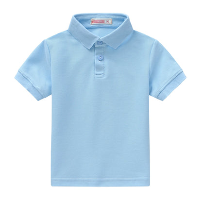 Boys Casual Classic Design Slightly Stretch Cotton POLO, Kids Clothes For Spring Summer Indoor Outdoor Leedoar