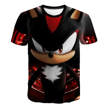 Boys Sonic T-Shirt Kids TShirts Baby Boys Casual Short Sleeves Print T-shirt For Boy Summer Children Tee Shirts Tops Leedoar