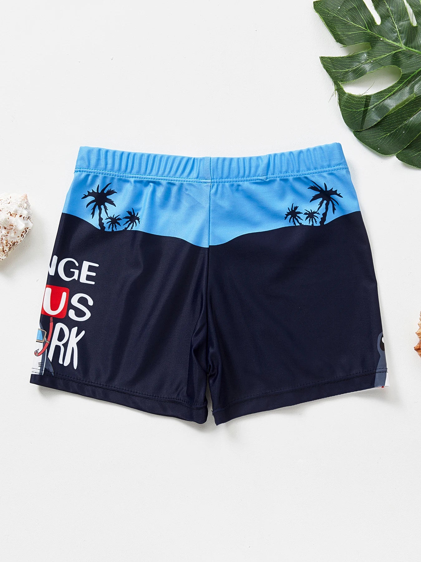 Boys Swim Trunks Cartoon Shark Dinosaur Crocodile Swimwear Kids Beach Shorts Leedoar