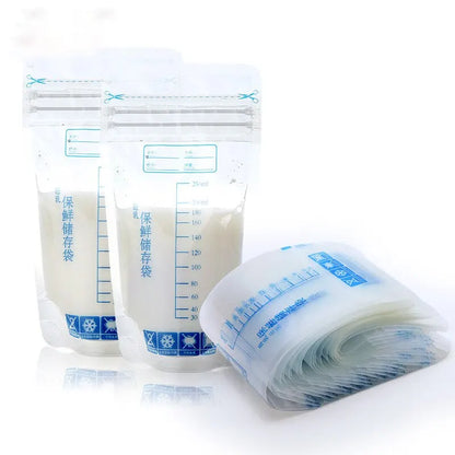 Breastmilk Storage Bag with 250ml Self Standing Baby Food Storage Containers No Leak Milk Freezer Bags Safe Feed BPA Free 30pcs Leedoar