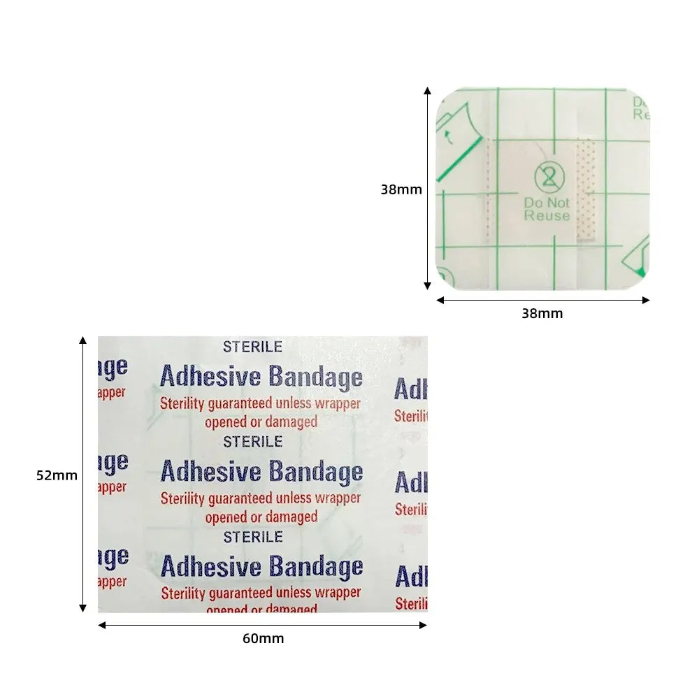 CARBOU 50PCS 38*38mm Transparent PU Square Band-Aid Waterproof Adhesive Bandage Protective Sticker Leedoar