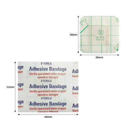 CARBOU 50PCS 38*38mm Transparent PU Square Band-Aid Waterproof Adhesive Bandage Protective Sticker Leedoar