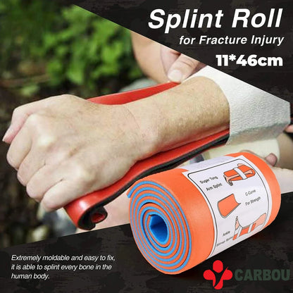 CARBOU First Aid Universal Aluminum Splint Roll Medical Survival Polymer For Fixture Bone Emergency Kit Outdoor Travel Leedoar