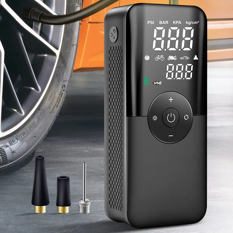 CARSUN Rechargeable Air Pump Tire Inflator Portable Compressor Digital Cordless Car Tyre Inflator For Bicycle Balls Leedoar