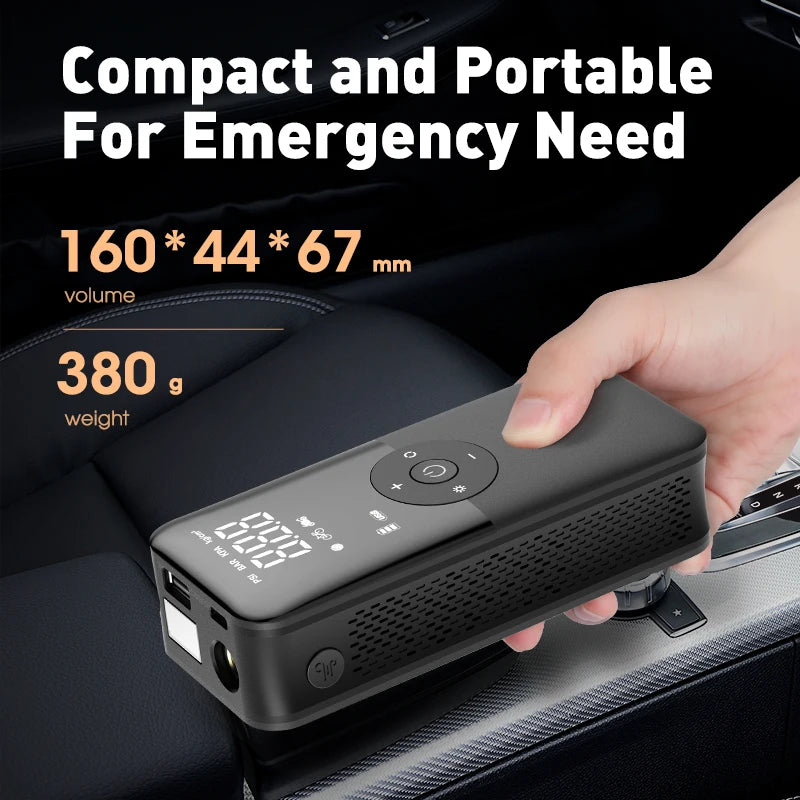 CARSUN Rechargeable Air Pump Tire Inflator Portable Compressor Digital Cordless Car Tyre Inflator For Bicycle Balls Leedoar