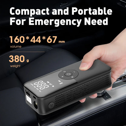 CARSUN Rechargeable Air Pump Tire Inflator Portable Compressor Digital Cordless Car Tyre Inflator For Bicycle Balls Leedoar