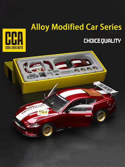 CCA DIY Customizable 1:43 Scale Ford Mustang Alloy Car Model Kit - Unique Racing Car Collectible for Hobbyists & Enthusiasts Leedoar