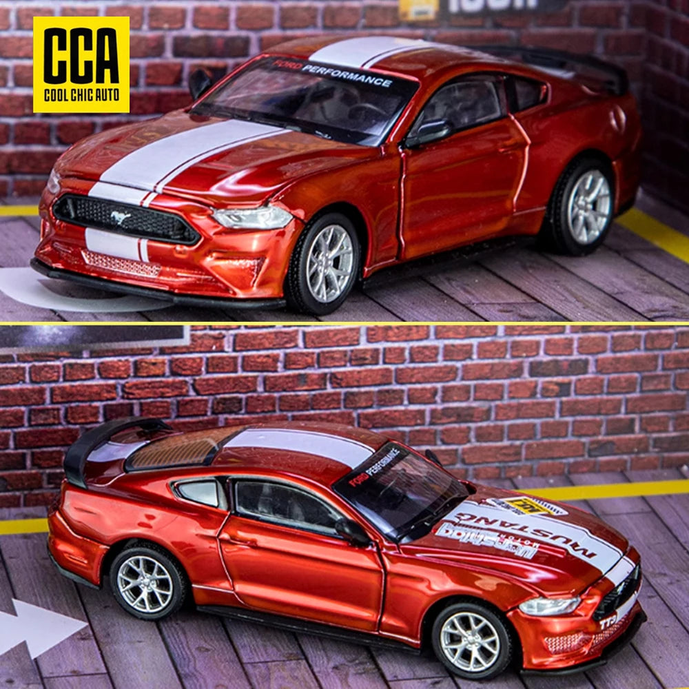 CCA DIY Customizable 1:43 Scale Ford Mustang Alloy Car Model Kit - Unique Racing Car Collectible for Hobbyists & Enthusiasts Leedoar