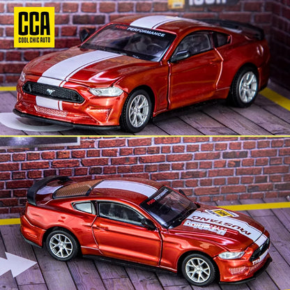 CCA DIY Customizable 1:43 Scale Ford Mustang Alloy Car Model Kit - Unique Racing Car Collectible for Hobbyists & Enthusiasts Leedoar