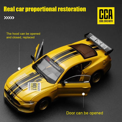 CCA DIY Customizable 1:43 Scale Ford Mustang Alloy Car Model Kit - Unique Racing Car Collectible for Hobbyists & Enthusiasts Leedoar