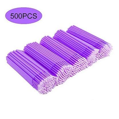 CNKESS 500pcs/lot Eyelash Extension Cleaning Swabs Lash Lift Glue Remover Applicators Microblade Makeup Micro Brushes Tools Leedoar