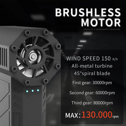 CROSSGUN Jet Turbo King Kong Jetfan Ventilador forte portátil com iluminação LED Computador de eliminação de poeira furacão tempestade X3 