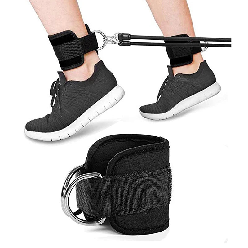 Cable Ankle Straps Double D-Ring Adjustable Ankle Cuffs For Gym Workouts Glutes Legs Strength Training Brace Support Sport Leedoar