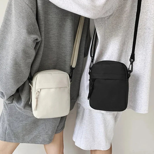 Canvas Women's Crossbody Bag Trend 2024 Oxford Shoulder Handbag Korean Solid Color Student Phone Bag Simple Shopper Bags Purse Leedoar