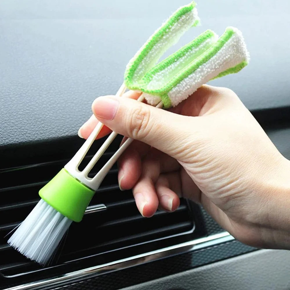 Cepillo de microfibra para rejilla de ventilación de aire acondicionado de coche, limpiador de rejilla de coche, plumero para persianas, accesorio de limpieza de coche 