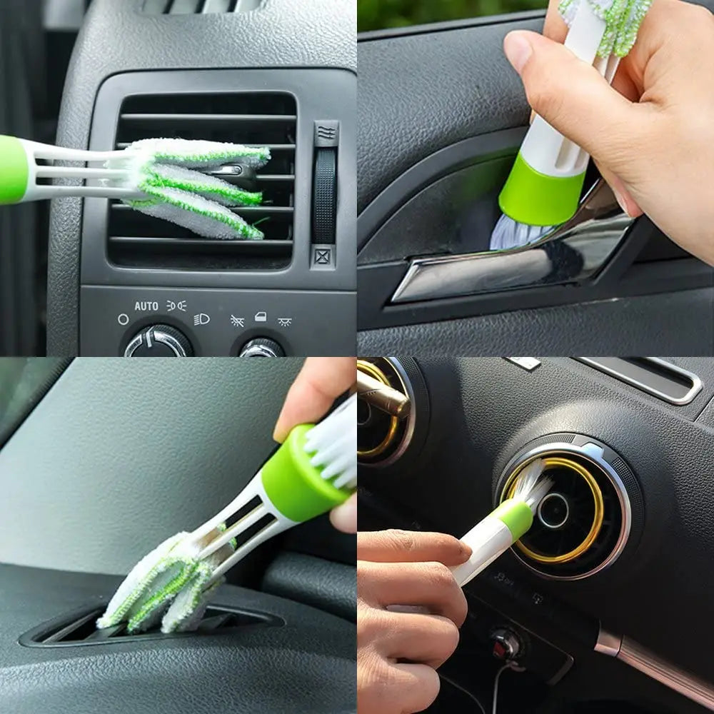 Escova de ventilação de ar condicionado de carro, limpador de grade de carro de microfibra, persianas de detalhamento automático, espanador, escova de limpeza de carro, acessórios internos 