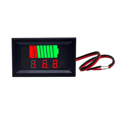 Car Battery Charge Level Indicator 12V 24V 36V 48V 60V 72V Lithium Battery Capacity Meter Tester Display LED Tester Voltmeter